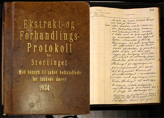 Stortingets protokoll 1940