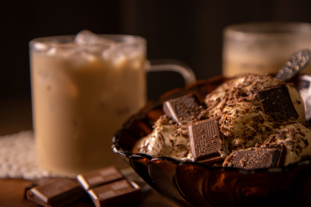 Dessertskål og sjokolade